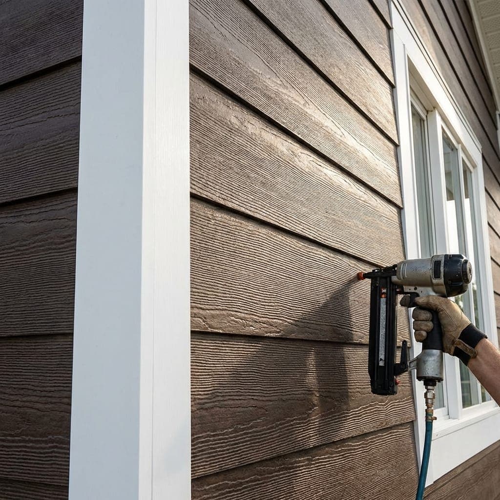 LP SmartSide engineered wood siding installation in Macungie PA