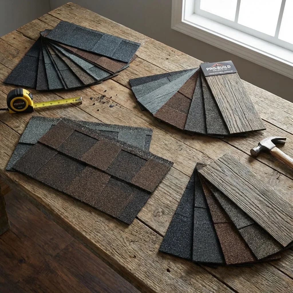 GAF asphalt shingle color options and styles