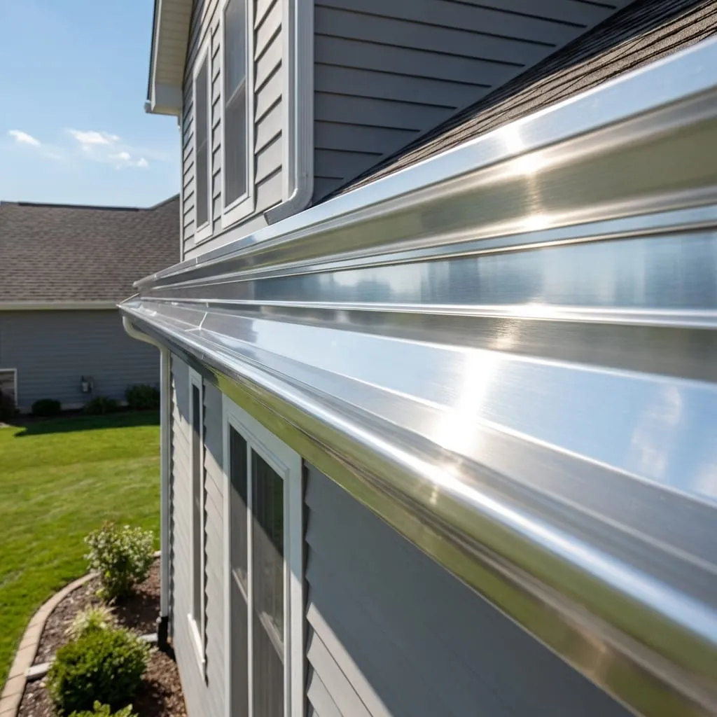 Perfectly clean seamless aluminum gutter system