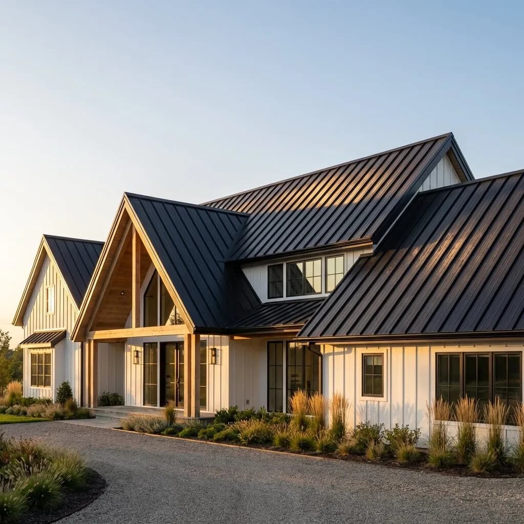 Standing seam metal roofing installation by certified contractor